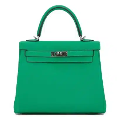 Hermès Kelly 25 Menthe Togo Palladium Hardware Lushentic quality