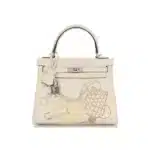 Hermès Limited Edition Kelly 25 Nata Swift Palladium Hardware Lushentic replica handbags