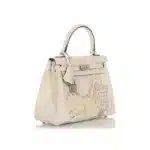 Hermès Limited Edition Kelly 25 Nata Swift Palladium Hardware Lushentic replica handbags