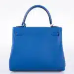 Hermès Kelly 25 Retourne Bleu France Swift Palladium Hardware