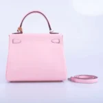 Hermès Kelly 25 Retourne Rose Sakura Swift Palladium Hardware