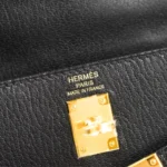 Hermès Kelly 25 Sellier Black Chevre Chamkila Gold Hardware