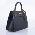 Hermès Kelly 25 Sellier Black Chevre Chamkila Gold Hardware