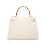 Hermès Kelly 25 Sellier Craie Epsom Brushed Gold Hardware