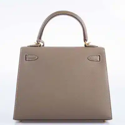 Hermès Kelly 25 Sellier Etoupe Epsom Gold Hardware