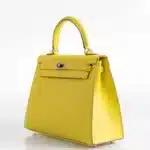 Hermès Kelly 25 Sellier Lime Epsom Palladium Hardware