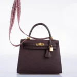 Hermès Kelly 25 Sellier Rouge Epsom Gold Hardware