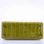 Hermès Kelly 25 Sellier Vert Anis Shiny Niloticus Crocodile Palladium Hardware