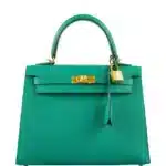 Hermès Kelly 25 Sellier Vert Jade Epsom Gold Hardware Best Lushentic Bags