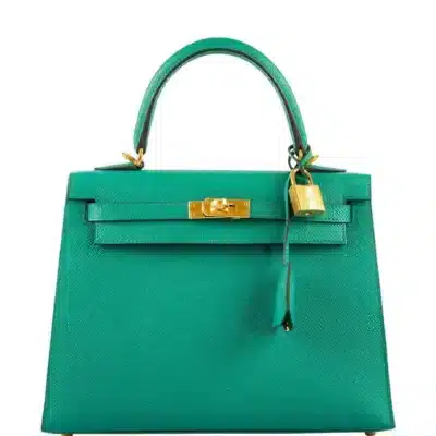 Hermès Kelly 25 Sellier Vert Jade Epsom Gold Hardware Best Lushentic Bags