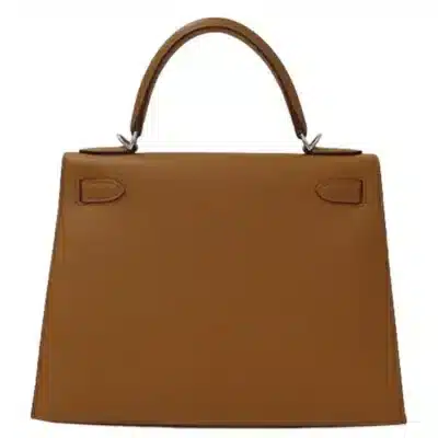 Hermès HSS Kelly 28 Brown Box Calfskin Palladium Hardware