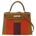 Hermès HSS Kelly 28 Brown Box Calfskin Palladium Hardware