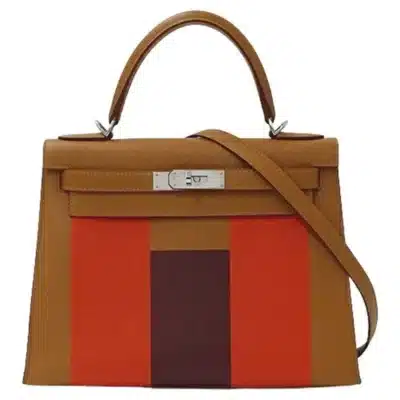 Hermès HSS Kelly 28 Brown Box Calfskin Palladium Hardware