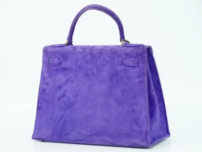 Hermès HSS Kelly 28 Purple Velvet Gold Hardware