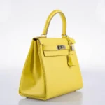 Hermès Kelly 28 Retourne Lime Evercolor Palladium Hardware