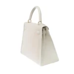 Hermès Kelly 28 HSS Sellier Beige/White Canvas & Epsom Gold Hardware