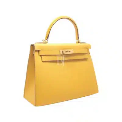 Hermès Kelly 28 Sellier Jaune Ambre Epsom Gold Hardware