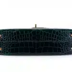 Hermès Kelly 28 Vert Cypres Shiny Alligator Mississippiensis Gold Hardware