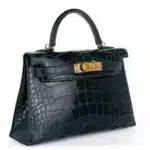 Hermès Kelly 28 Vert Cypres Shiny Alligator Mississippiensis Gold Hardware