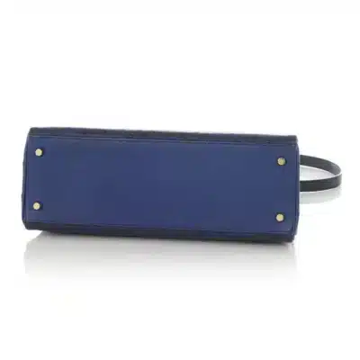 Hermès Kelly 32 Bleu Saphir/Bleu de Malte/Bleu Irish Ostrich Permabrass Hardware