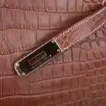 Hermès Kelly 32 Fauve Barenia Matte Niloticus Crocodile Gold Hardware