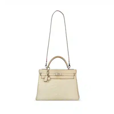 Hermès Kelly 32 Retourné Beton Matte Alligator Mississippiensis Palladium Hardware