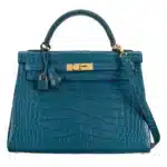 Hermès Kelly 32 Retourne Colvert Matte Alligator Mississippiensis Gold Hardware