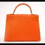 Hermès Kelly 32 Sellier Feu Lush Orange Epsom Gold Hardware