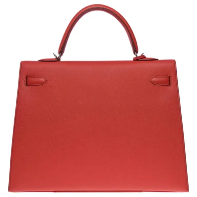 Hermès Kelly 35 Coral Pink and Flamingo Pink Epsom Palladium Hardware