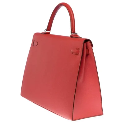 Hermès Kelly 35 Coral Pink and Flamingo Pink Epsom Palladium Hardware