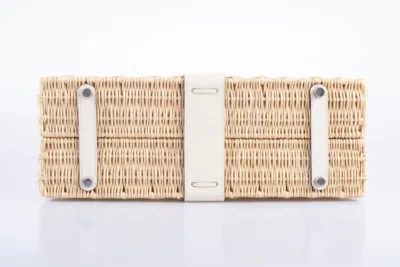 Hermès Kelly 35 Picnic Nata Swift & Osier Wicker Palladium Hardware