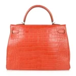 Hermès Kelly 35 Retourne Sanguine Matte Alligator Mississippiensis Palladium Hardware