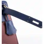 Hermès Kelly 35 Sellier Blue Saphir & Rouge H Epsom Palladium Hardware