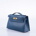 Hermès Kelly Pochette Navy Swift Gold Hardware