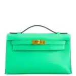 Hermès Kelly Pochette Vert Comics Swift Gold Hardware