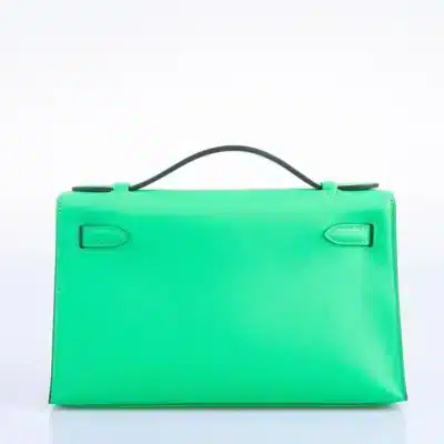 Hermès Kelly Pochette Vert Comics Swift Gold Hardware