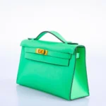 Hermès Kelly Pochette Vert Comics Swift Gold Hardware