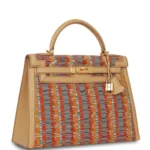 Hermès HSS Limited Edition 2001 Kelly 32 Sellier Sable Chamonix & Vibrato Gold Hardware