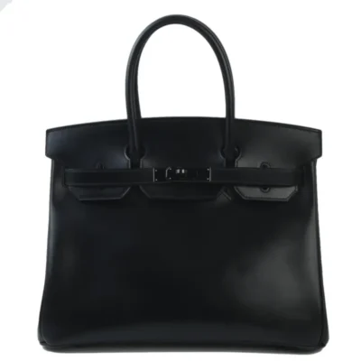 Hermès Limited Edition 2010 Birkin 30 Black Box Calfskin Black Hardware