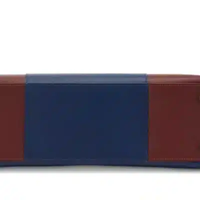 Hermès Limited Edition 2015 Kelly 32 Sellier Bleu Saphir And Rouge H Epsom Flag Palladium Hardware