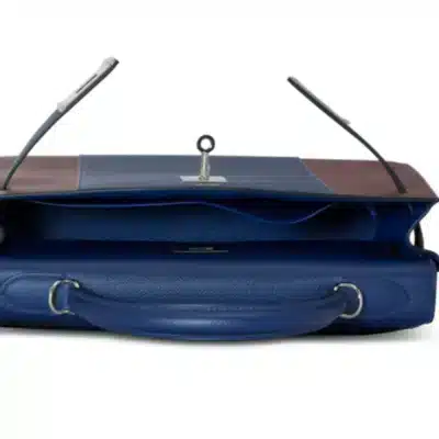 Hermès Limited Edition 2015 Kelly 32 Sellier Bleu Saphir And Rouge H Epsom Flag interior