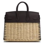 Hermès Limited Edition 2021 Birkin 25 Natural and Rouge Sellier Swift Osier Wicker Palladium Hardware