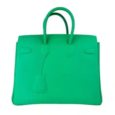 Hermès Limited Edition Shadow Birkin 25 Menthe Mint Green Swift Palladium Hardware