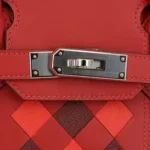 Hermès Limited Edition Tressage Birkin 30 Rouge De Coeur/Rouge H/Rouge Piment Swift & Epsom Palladium Hardware