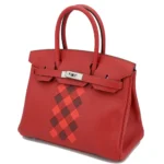 Hermès Limited Edition Tressage Birkin 30 Rouge De Coeur/Rouge H/Rouge Piment Swift & Epsom Palladium Hardware