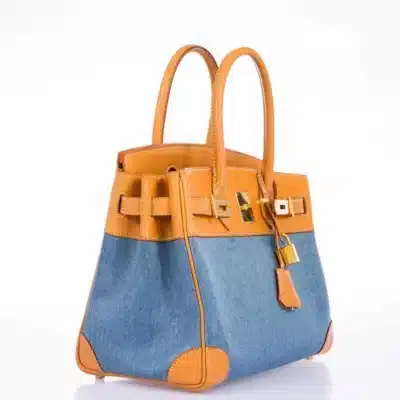 Hermès Limited Edition Birkin 30 Vache Naturelle & Denim Gold Hardware