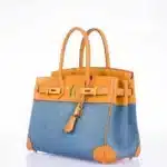 Hermès Limited Edition Birkin 30 Vache Naturelle & Denim Gold Hardware