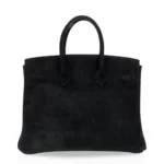 Hermès Limited Edition Birkin 35 Black Doblis Suede Gold Hardware