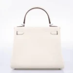 Hermès Limited Edition Kelly 25 Retourne In & Out Nata Swift Palladium Hardware Replica luxury handbag