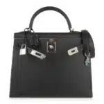 Hermès Limited Edition Kelly 28 Black Veau Graine Monsieur Palladium Hardware